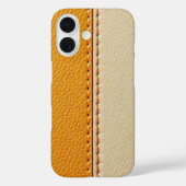 ツートーン・タン&クリームステッチレザーフォンケース Case-Mate iPhoneケース (裏面)