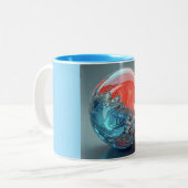 ツートーン マグカップ 11oz (マーブル-14) (正面左)