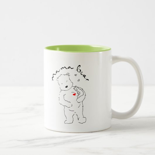 ツートーンBearママのコーヒー・マグ ツートーンマグカップ (右)