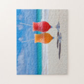 ツードリンクオンザビーチ沿岸パズル ジグソーパズル (縦)