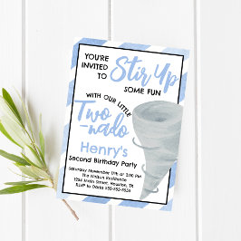 ツーナドトルナド二番目の誕生日パーティイニビテーション 招待状