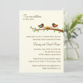 ツーニューエッグツインズベビーシャワー招待状 招待状 (スタンド正面)