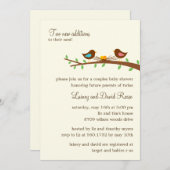 ツーニューエッグツインズベビーシャワー招待状 招待状 (正面/裏面)