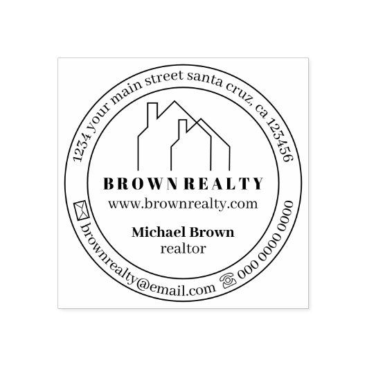 ツーハウス実在外囲 ラバースタンプ (インプリント)