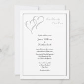 ツーハートワンラブ結婚式招待状 招待状 (正面)