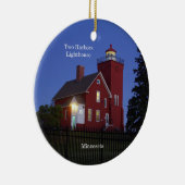 ツーハーバーライトハウスアットダスクオーナメント セラミックオーナメント (右)