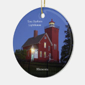 ツーハーバーライトハウスアットダスクオーナメント セラミックオーナメント (左)