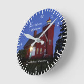 ツーハーバーライトハウスクロック ラウンド壁時計 (傾斜)