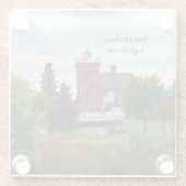 ツーハーバーライトハウス&ボートガラスコースター ガラスコースター (裏面)