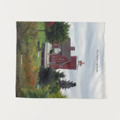 ツーハーバーライトハウス&ボートタペストリー タペストリー (正面(横))