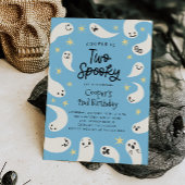 ツーハ不気味ロウィーンブルー幽霊誕生日 招待状