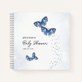 ツーバタフライツインボーイズ赤ちゃんシャワーゲストブック ノートブック (正面)