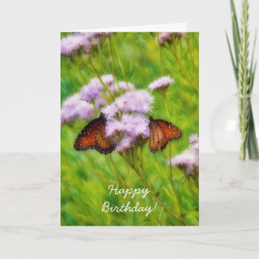 ツーバタフライフレンド誕生日カード カード (正面)