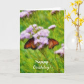 ツーバタフライフレンド誕生日カード カード (黄色い花)