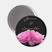 ツーバックツーバックピンクローズパーソナ結婚ルズ マグネット (正面/裏面)