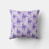 ツーバレリナスラベンダーパーソナライズされた クッション (裏面)