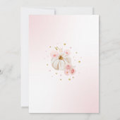 ツーパンプキンガールズピンクバースデーパーティー秋秋 招待状 (裏面)