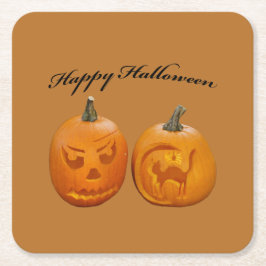 ツーパンプキンスハッピーハローウィン スクエアペーパーコースター