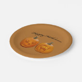ツーパンプキンスハッピーハローウィン ペーパープレート (アングル)