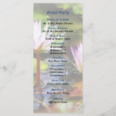 ツーパープルウォーターロータス結婚式 プログラム (裏面)
