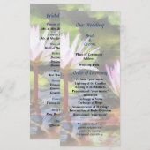 ツーパープルウォーターロータス結婚式 プログラム (正面/裏面)