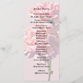 ツーピンクカーネーション結婚式 プログラム (裏面)