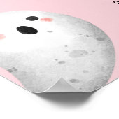 ツーピンク不気味幽霊ハロウィーン誕生日へようこそ ポスター (角)