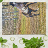 ツーピントよくはしゃぐウマ絵を描ーズウマ科のアートデザイン キッチンタオル (折り畳み)