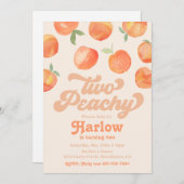 ツーピーシー招待状 |ピーチ誕生日招待状 招待状 (正面/裏面)