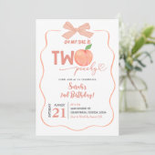 ツーピーチサマーピーチテーマガールガール第2誕生日 招待状 (スタンド正面)