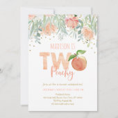 ツーピーチピーチフローラ誕生日 招待状 (正面)