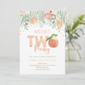 ツーピーチピーチフローラ誕生日 招待状 (スタンド正面)
