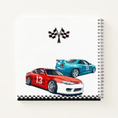 ツーファストレッドレースカー誕生日ゲストブック ノートブック (裏面)
