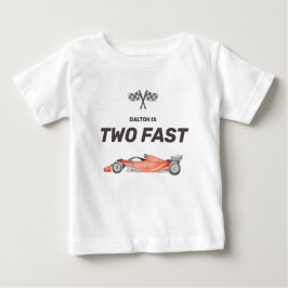 ツーファスト レース カー セカンド バースデー トドラー ベビーTシャツ