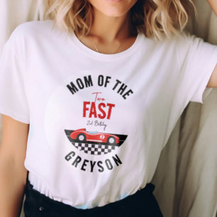 ツーファスト レース カー ボーイ 2歳の誕生日パーティー Tシャツ