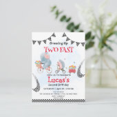 ツーファスト ワイルド ポーキュパイン バイク 2歳の誕生日パーティー ポストカード (スタンド正面)