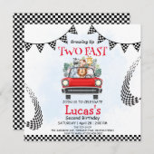 ツーファースト ワイルドジャングル レースカーパーティー 2歳の誕生日 (正面/裏面)