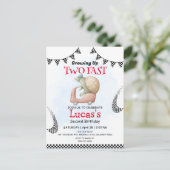 ツーファースト ワイルド タートル バイク 2歳の誕生日パーティー ポストカード (スタンド正面)