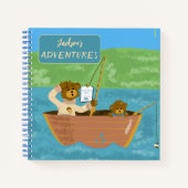 ツーフィッシングブラウンベアーキッズサマージャーナル ノートブック (正面)