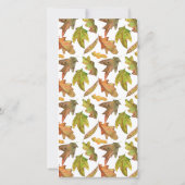 ツーフォトオータムカボチャ秋の結婚式 セーブザデート (裏面)