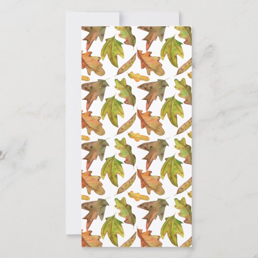 ツーフォトオータムカボチャ秋の結婚式 セーブザデート (裏面)