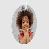 ツーフォトカスタムホリデーファミリーギフト オーナメント (正面)