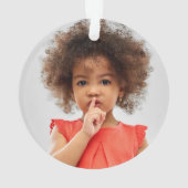 ツーフォトカスタムホリデーファミリーギフト オーナメント (裏面)