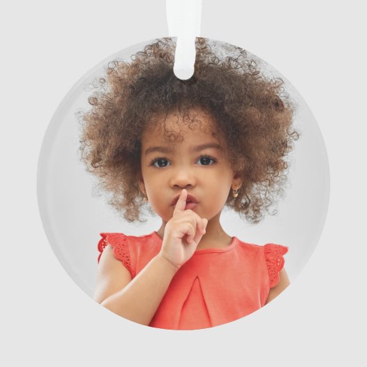 ツーフォトカスタムホリデーファミリーギフト オーナメント (裏面)