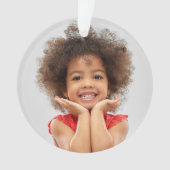 ツーフォトカスタムホリデーファミリーギフト オーナメント (正面)