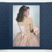 ツーフォトトロピカルシルエットチャロキンセアニェラ 三つ折り招待状 (内部中)