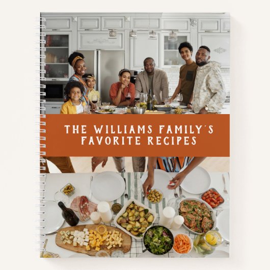 ツーフォトパンプキンオレンジシンプルレシピ ノートブック (正面)