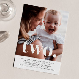 ツーフォトファースト誕生日招待状 招待状