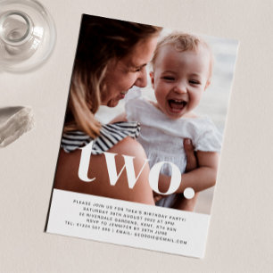 ツーフォトファースト誕生日招待状 招待状