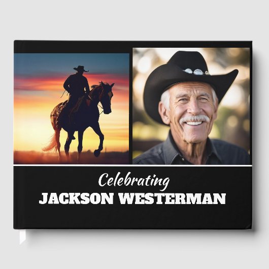 ツーフォトブラックゲストブック ゲストブック (正面)